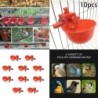 10 Stück Geflügel Huhn Vogel Coop Feeder Automatische Wasser Trinkbecher Schüssel Trinker