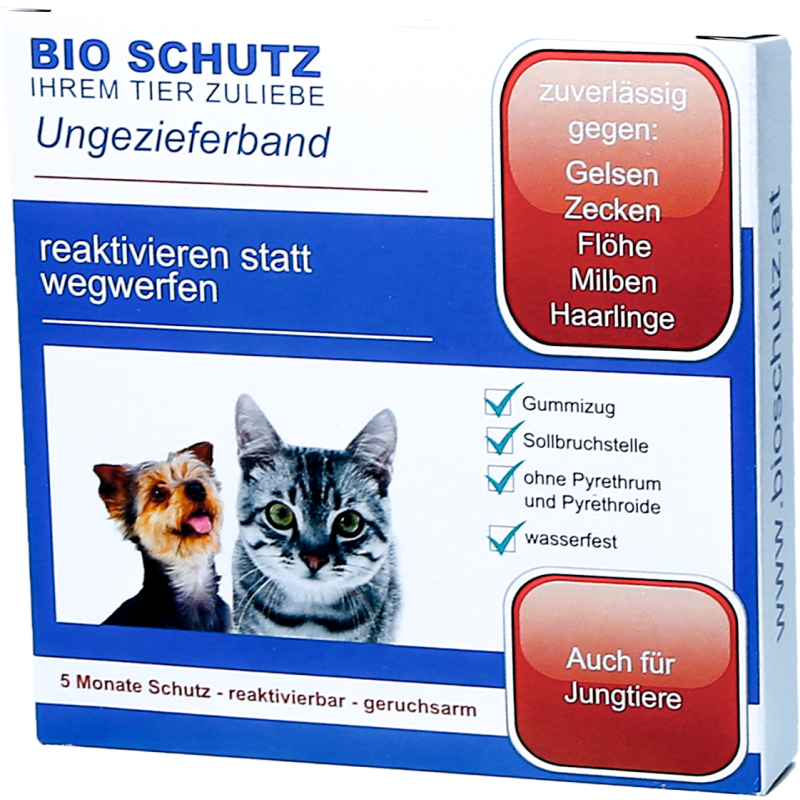 Bio Schutz Ungezieferband Katze, bordeauxrot - 1 Stk