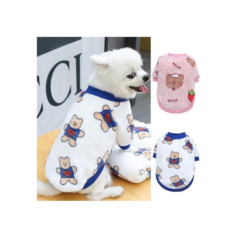 Pet Shirt Cartoon Animal Pattern Keep Warmth Good Elasticity Pet Dogs Kitten Sweatshirt Costume