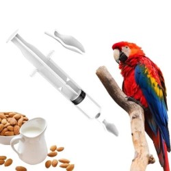 4PC/set Mini Bird Baby Feeder with Scale Plastic Removable Spoon Gavage Tube Parrot Liquid Food Feeding Tool Food Grade