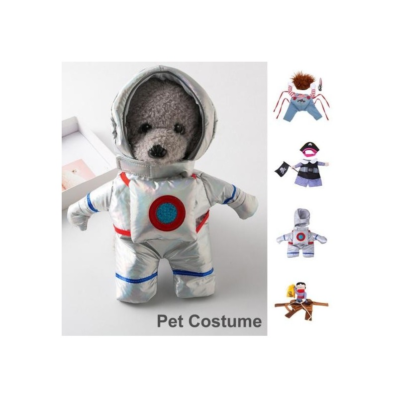 Hundekostüm, Haustier, lustiges Haustierzubehör, süßes Kurier-Astronauten-Piratenkostüm, Cosplay-Outfit, weiche Haustierkleid