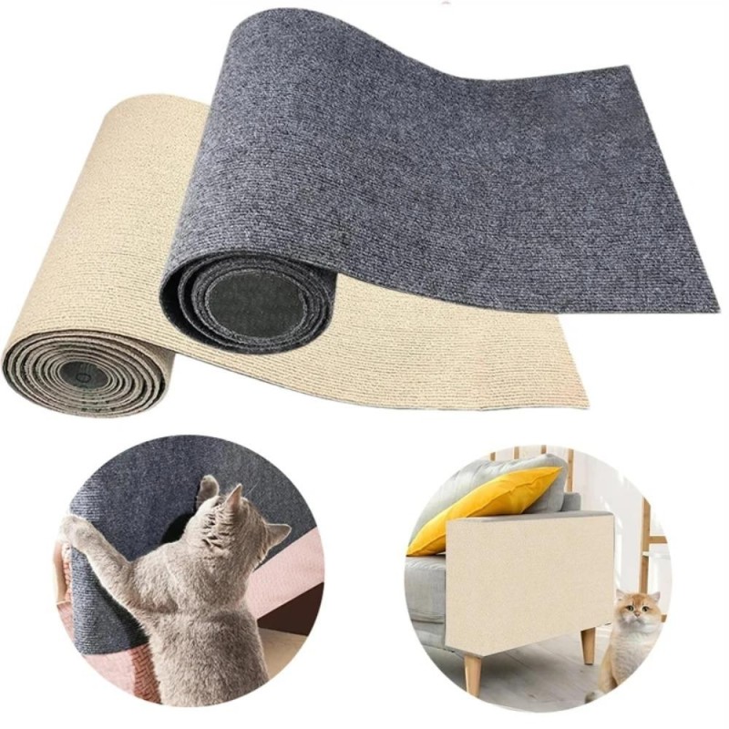 1PC Anti-Katzenkratz-Sofa-Katzen-Krabbelmatte Schleifen Klettergerüst Sofaschutz Selbstklebender Teppich Katzenkratzbrett Kat