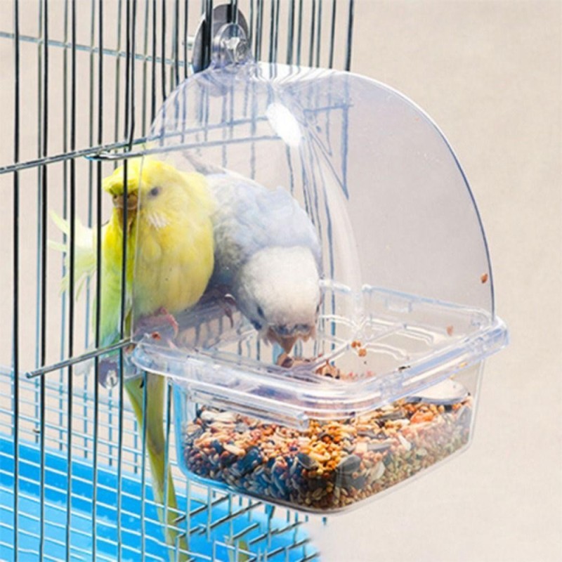 Anti-Streuung Hängende Papagei Fütterung Trog Vogel Zubehör Vogel Käfig Feeder Vogel Lebensmittel Container