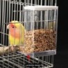 Vogelfutterstation, sichtbar, auslaufsicher, leicht zu reinigen, Hartbox für Papageien, Sittiche, Finken, Nymphensittiche, He