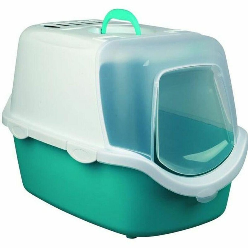 Trixie Vico Easy Clean Katzentoilette, türkis-weiß, 40 x 40 x 56 cm