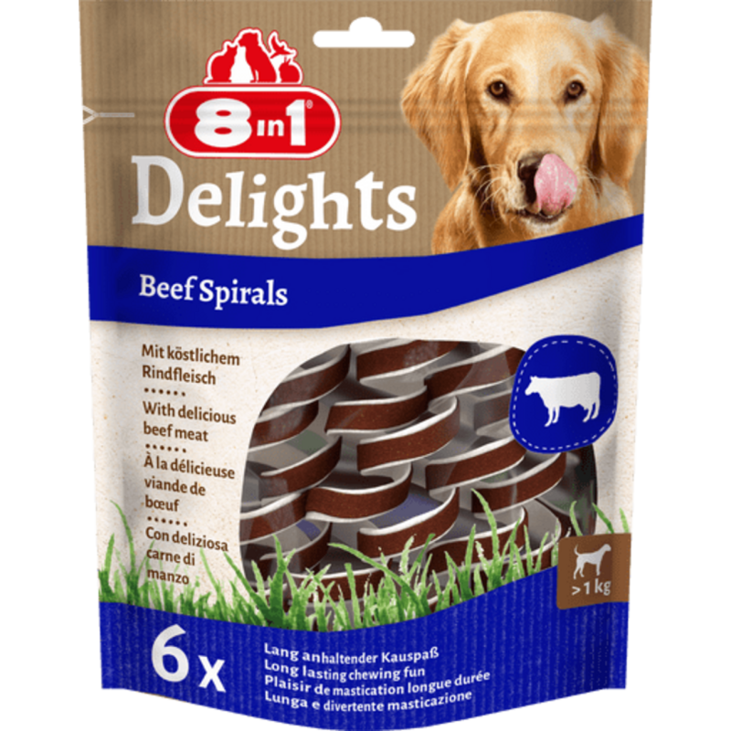 8in1 Delights Beef Spirals - 1 Stk