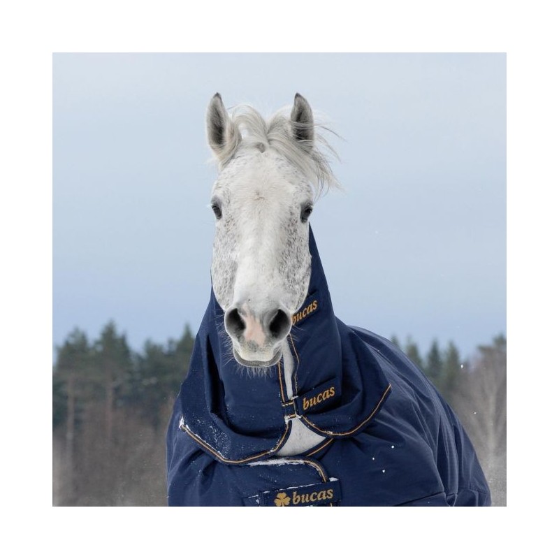 Bucas Irish Turnout Combi Neck 0g - navy/gold - Halsteil