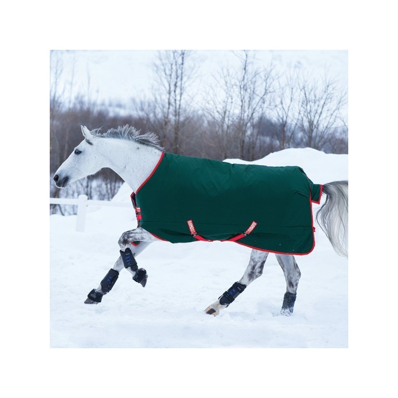 Horseware Rambo The Original Turnout 400g Heavy - green/red