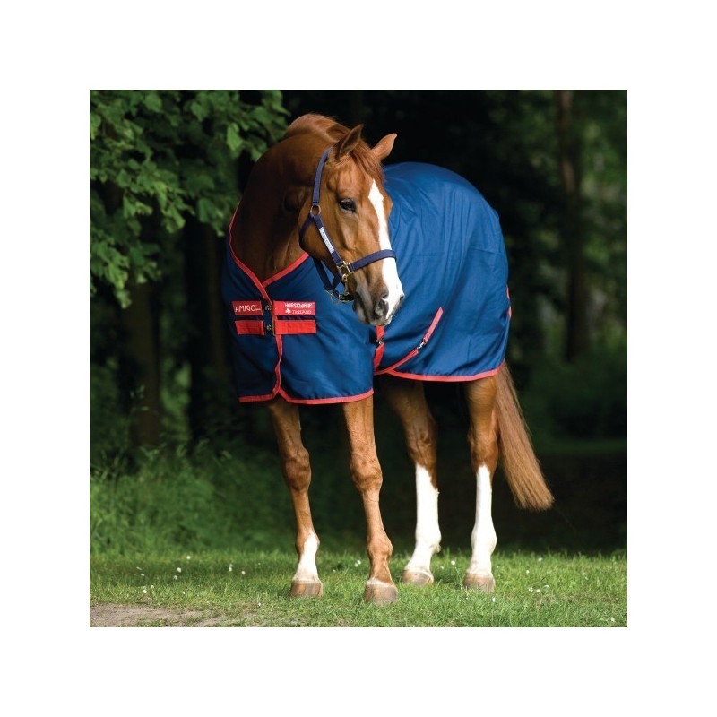 Horseware Mio Stable Sheet 0g - Navy/Red