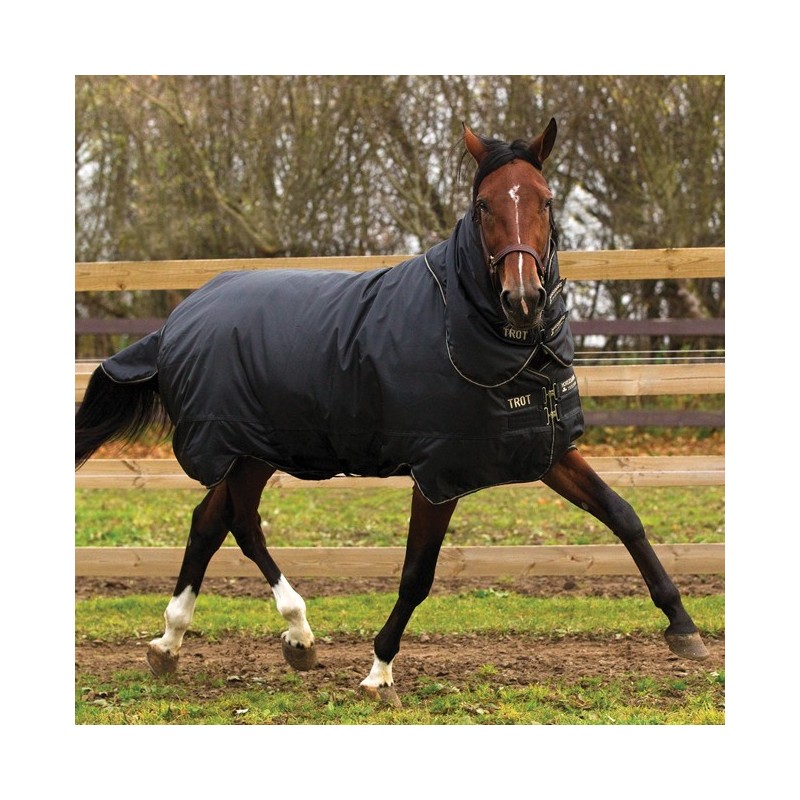 Horseware Trot Plus Turnout Heavy 350g -Black/Black&Tan