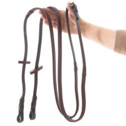 Horseware Rambo Micklem Gummizügel Multibridle mit Metallschnallen - braun