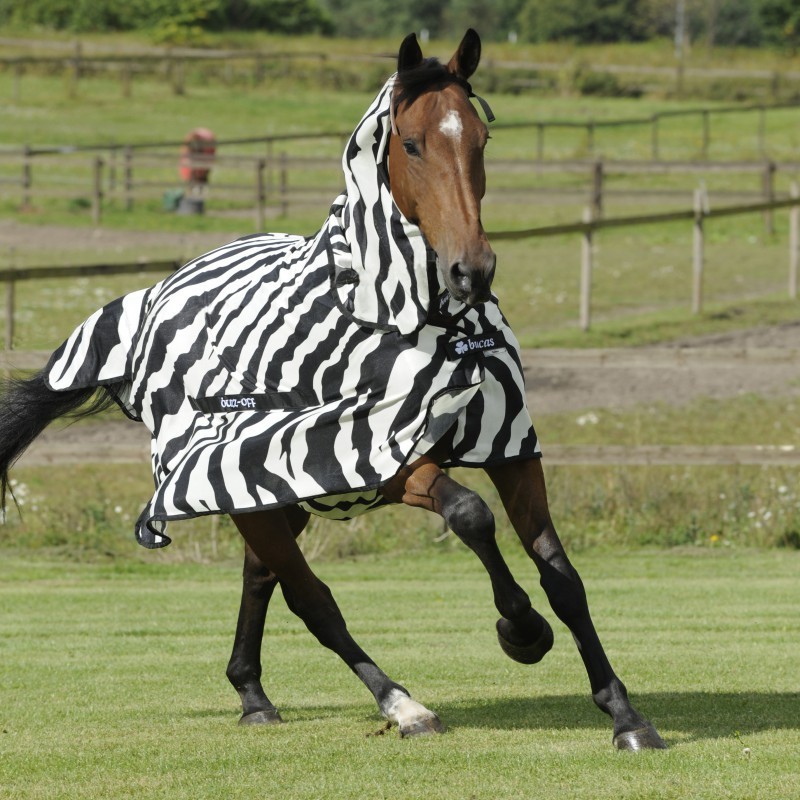 Bucas Buzz-Off Full Neck - zebra