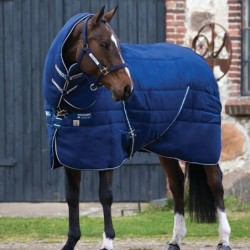 Horseware Rambo Stable Plus mit Vari Layer 450g - Navy & white