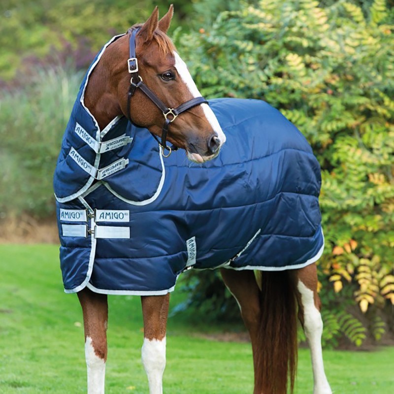 Horseware Amigo Insulator medium with Hood 200g- navy/silver