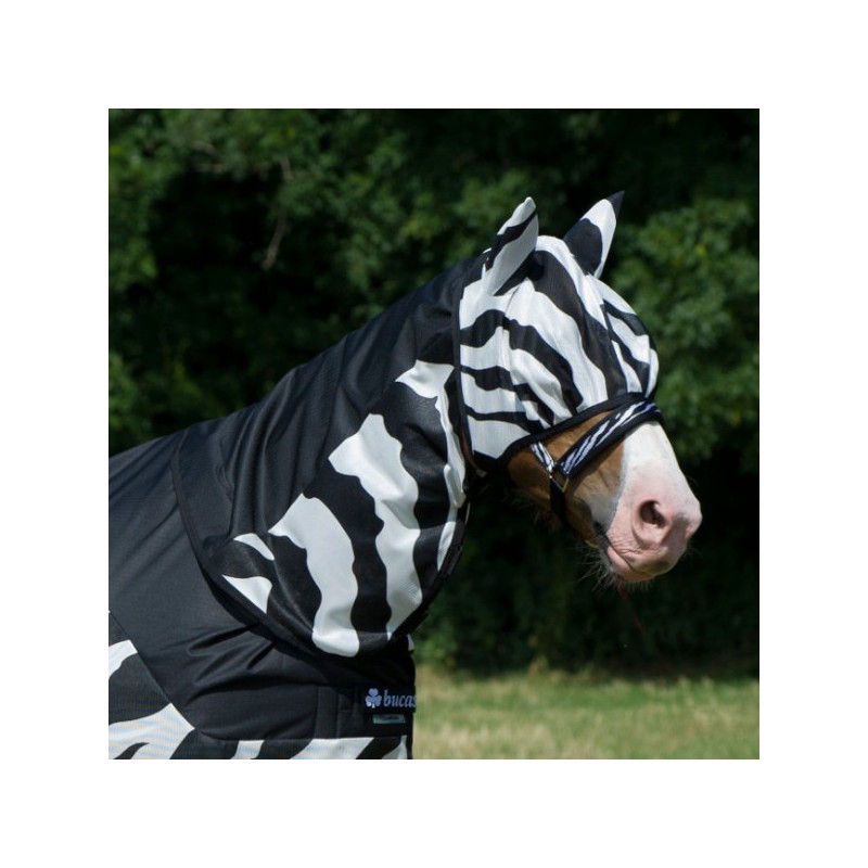 Bucas Buzz-Off Rain Combi Neck - zebra - Halsteil