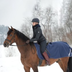 Bucas Riding Rug - Navy/Silver