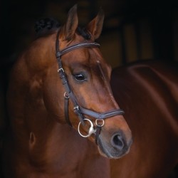 Horseware Rambo Micklem Deluxe Competition Eng Lthr. - Dark Havana