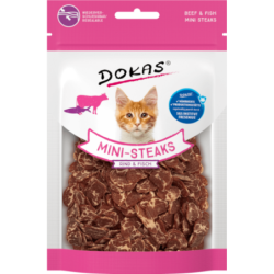 Dokas Cat Mini-Steaks Rind und Fisch - 25 g