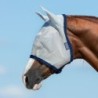 Horseware Amigo Fine Mesh Fly Mask with ears - Silver/Navy