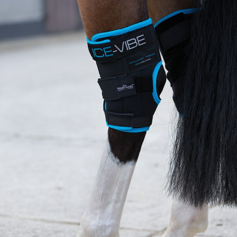 Horseware Ice-Vibe für das Sprunggelenk/Hock Wrap - Black/Aqua