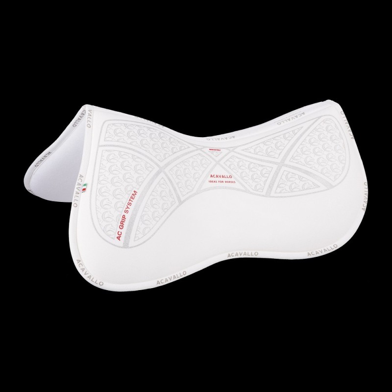 Acavallo Memory Foam Half Pad mit Grip - weiß