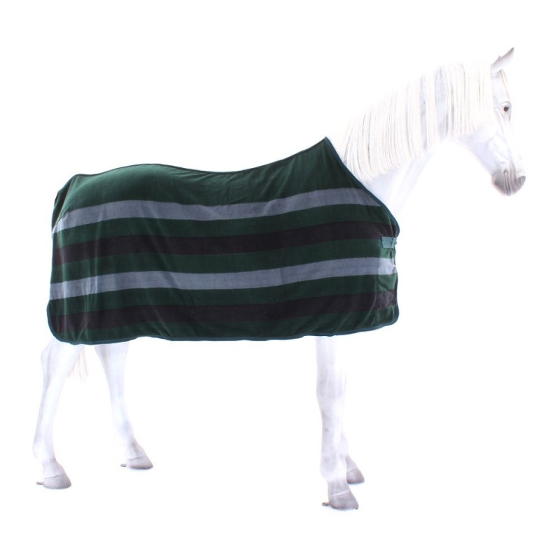 Equiline Steven Fleece Rug - green/black/grey