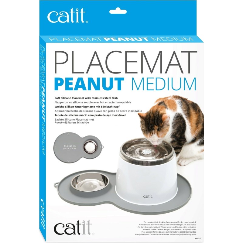 Catit Silikonmatte Erdnuss 46x29cm - grau