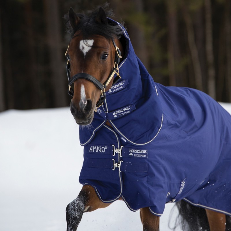 Horseware Amigo Hero 900 Plus Medium 200g - Atlantic Blue/Ivory