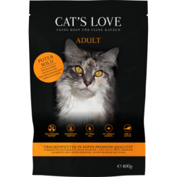 CAT's LOVE Katzen Trockenfutter ADULT PUTE & WILD - 400 g