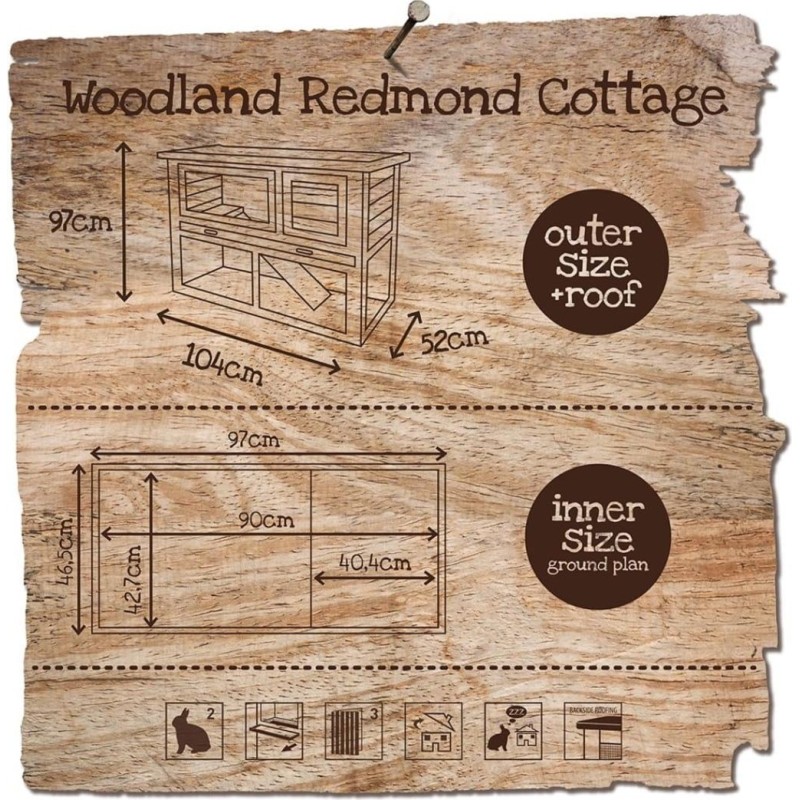 Duvoplus Woodland Kaninchenstall Redmond Classic - 1 Stk