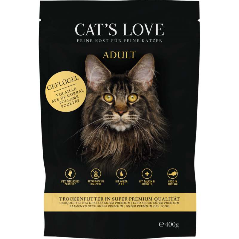 CAT's LOVE Katzen Trockenfutter ADULT GEFLÜGEL - 400 g