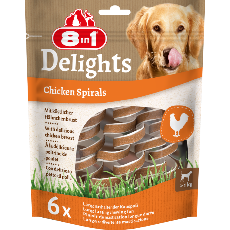 8in1 Delights Chicken Spirals - 1 Stk