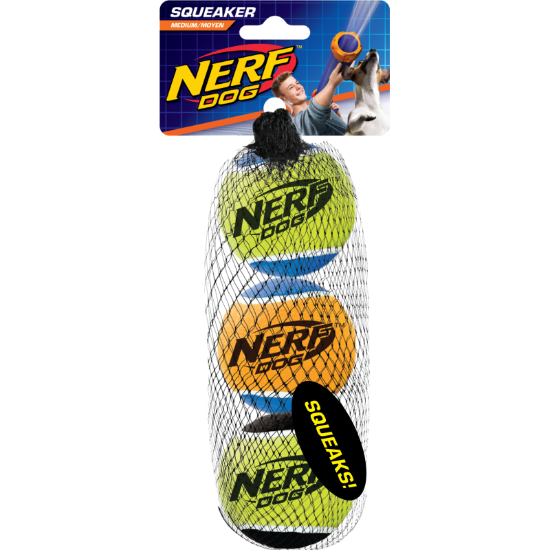 Nerf Tennisbälle mit Quietscher