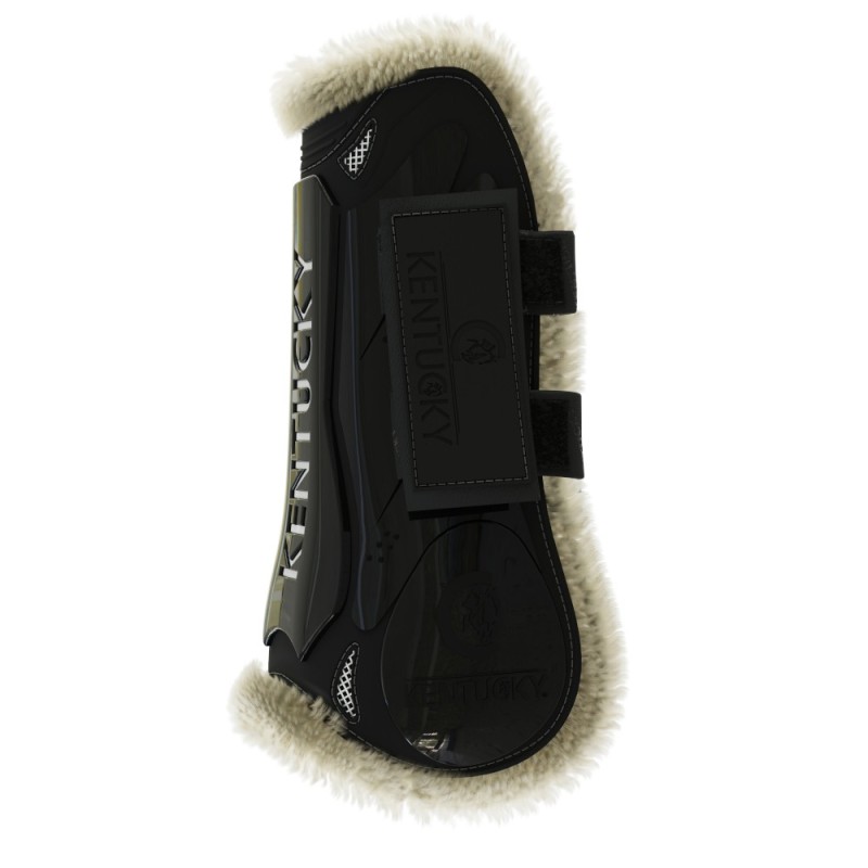 Kentucky Vegan Sheepskin Tendon Boots Velcro