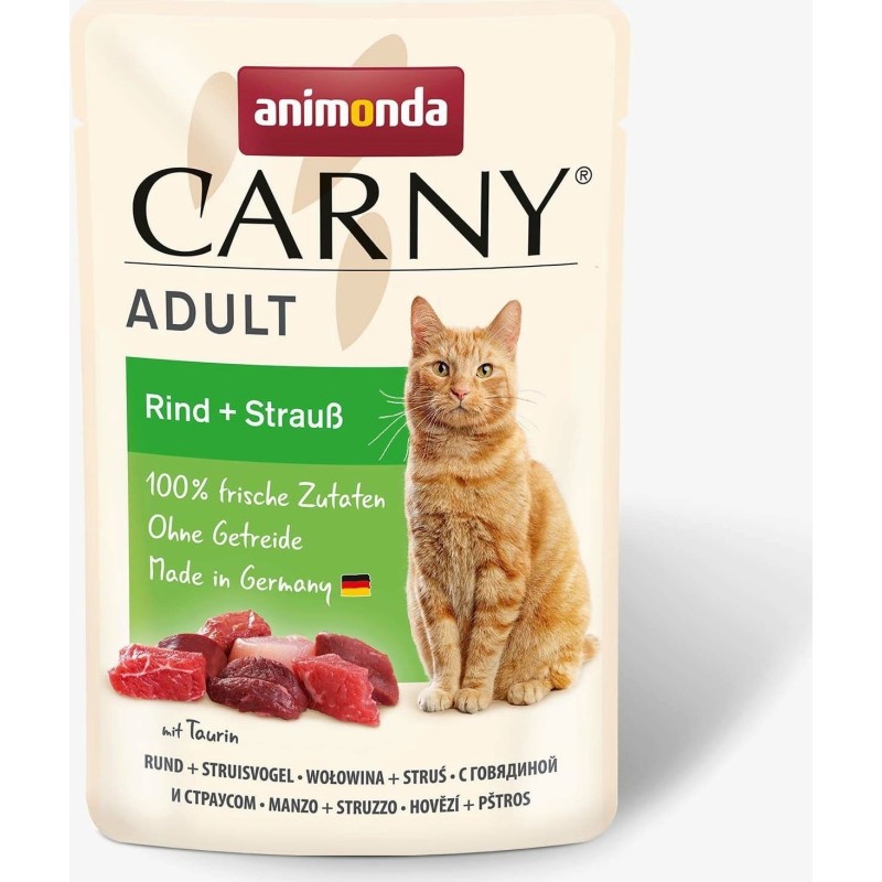 Animonda Carny Adult Frischebeutel 85g - Rind und Strauß