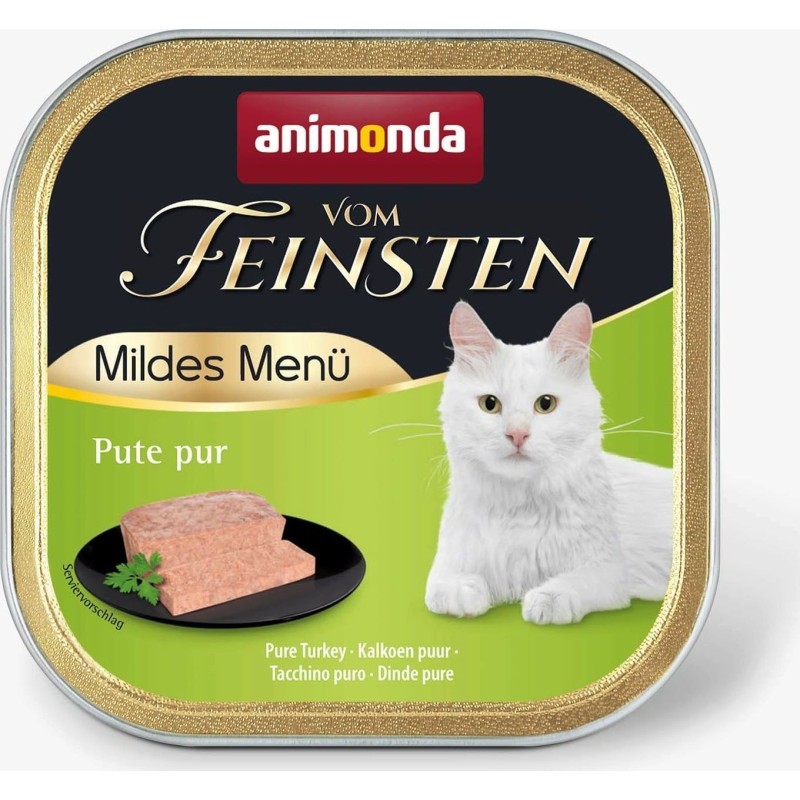 Animonda Vom Feinsten Adult Mildes Menü Schale 100g - Pute pur