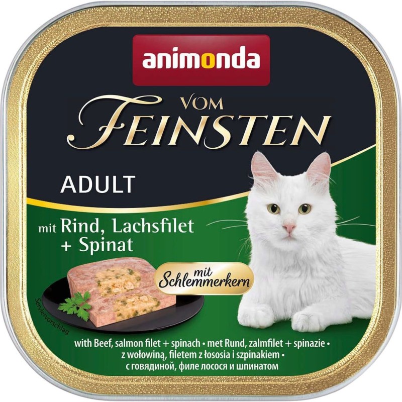 Animonda Vom Feinsten Adult mit Schlemmerkern Schale 100g - Rind und Lachs