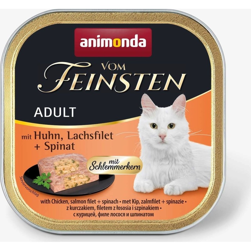 Animonda Vom Feinsten Adult mit Schlemmerkern Schale 100g - Huhn und Lachs