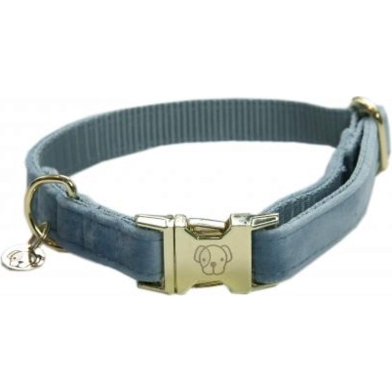 Kentucky Dogwear Hundehalsband "Velvet" hellblau - XS (25-38 cm)