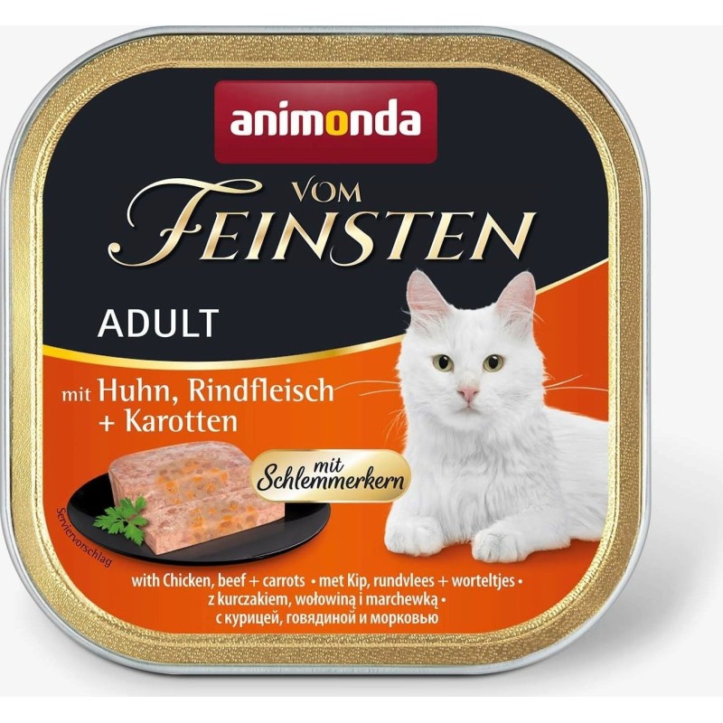 Animonda Vom Feinsten Adult mit Schlemmerkern Schale 100g - Huhn und Rind