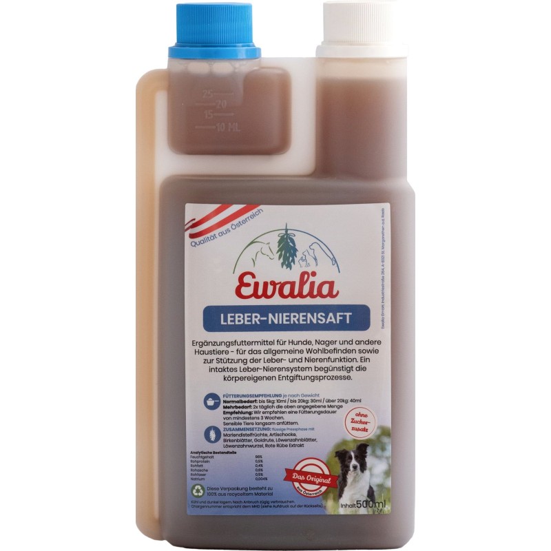 Ewalia Leber-Nierensaft für Haustiere - 500 ml