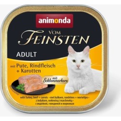 Animonda Vom Feinsten Adult mit Schlemmerkern Schale 100g - Pute und Rind