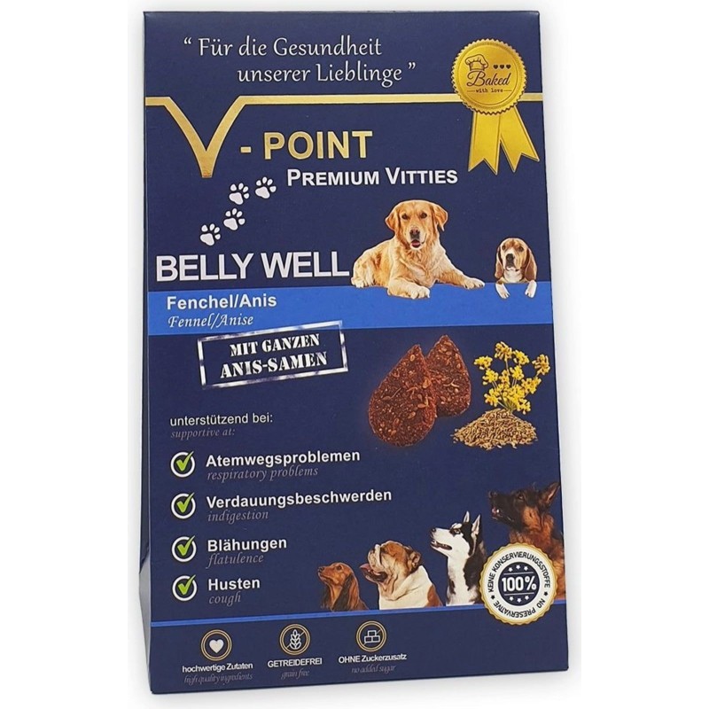 V-POINT BELLY WELL - Fenchel/Anis - Premium Vitties Hunde - 250 g