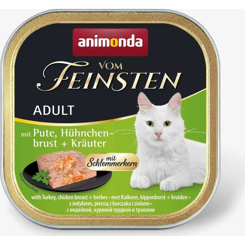 Animonda Vom Feinsten Adult mit Schlemmerkern Schale 100g - Pute und Kräuter