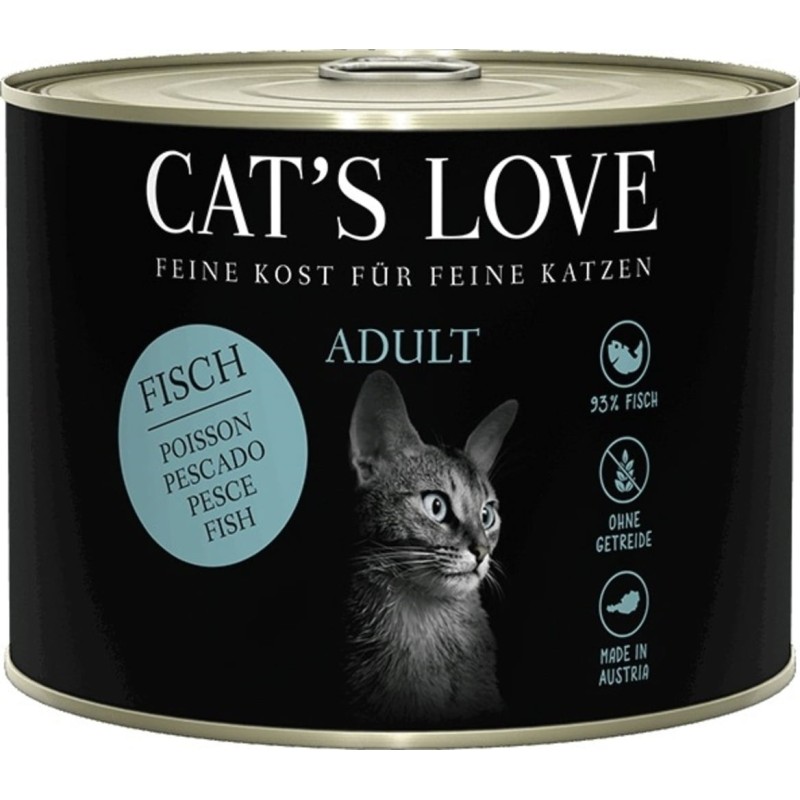 Cat's Love Katzen Nassfutter ADULT FISCH PUR - 200 g