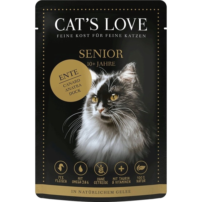 Cat's Love Katzen Nassfutter "Senior Ente" - 85 g