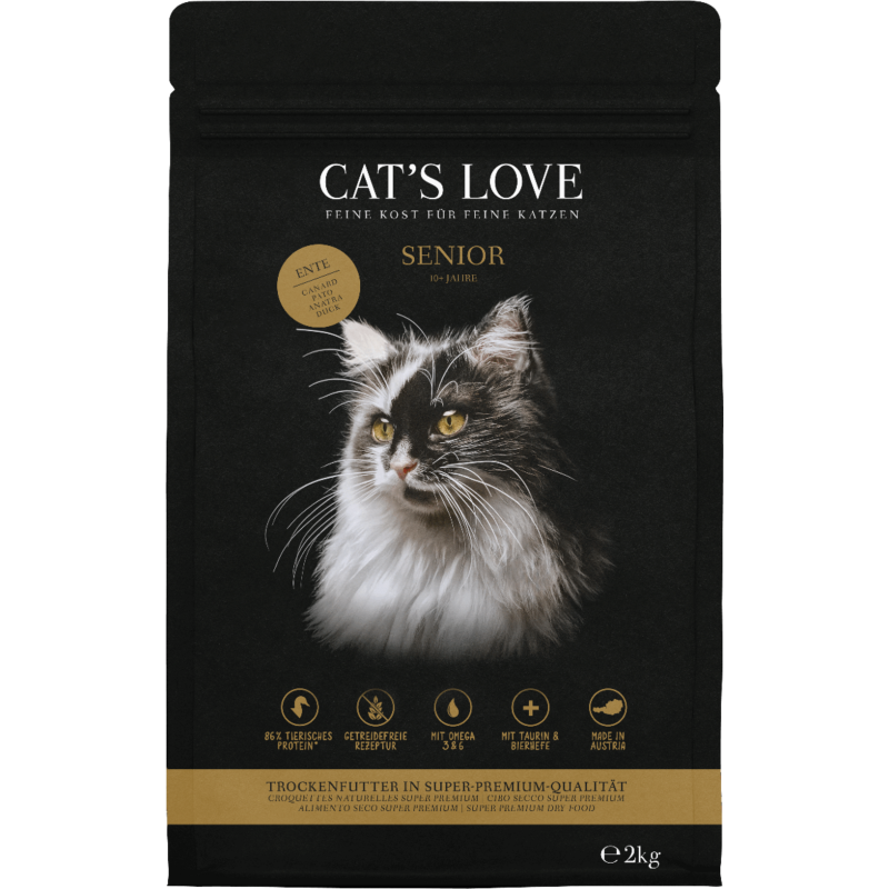 Cat's Love Katzen Trockenfutter "Senior Ente" - 400 g