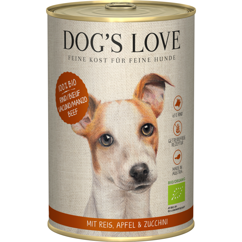 Dog's Love Hundefutter BIO Rind - 400 g