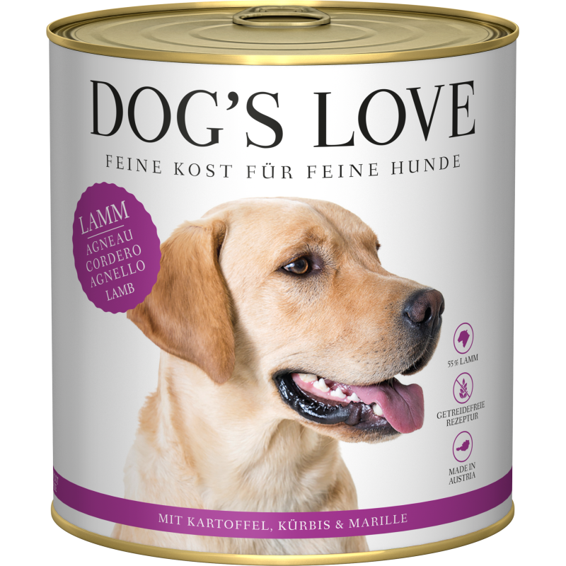 Dog's Love Hunde Nassfutter ADULT LAMM - 800 g