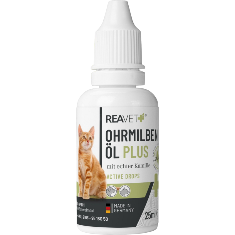 REAVET Ohrmilbenöl Plus für Katzen - 25 ml